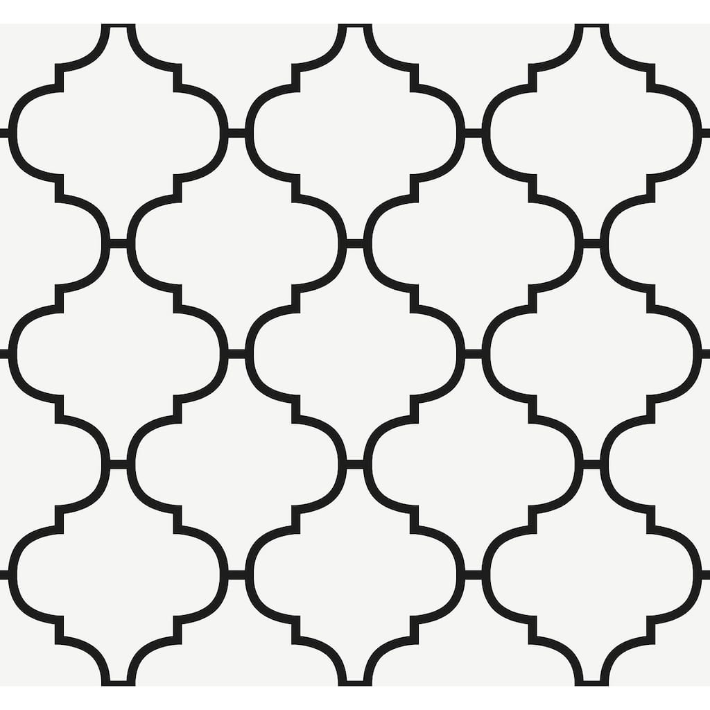 Seabrook Designs Melvyn Ogee Trellis Unpasted Wallpaper - 27 in. W x 27 ft. L