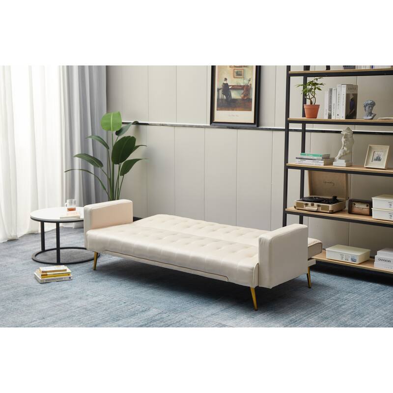 75'' Wide Tufted Velvet Convertible Sleeper sofa