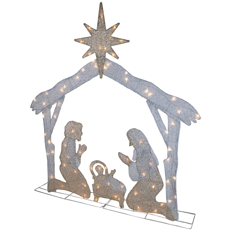 44" LED Holy Family Nativity Scene Outdoor Christmas Decoration