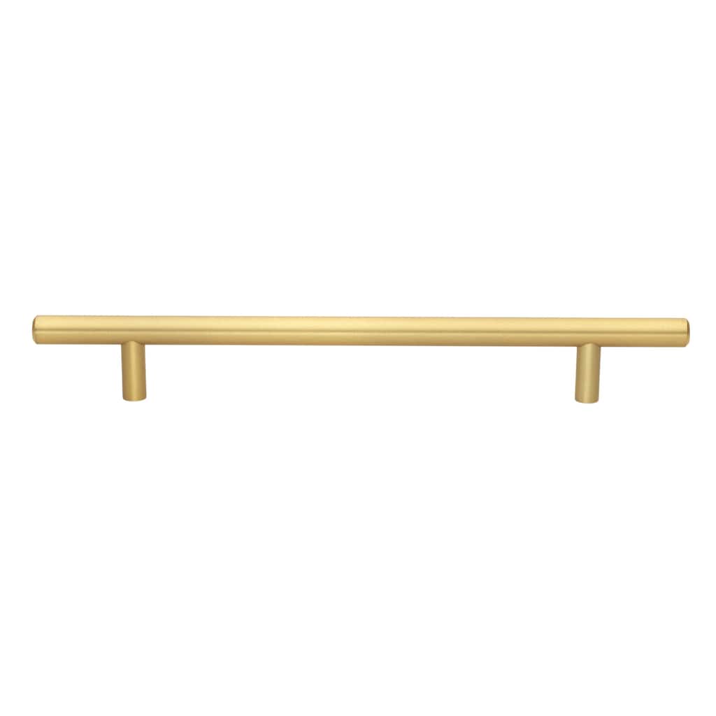 GlideRite 7-inch CC Solid Satin Gold Cabinet Bar Pulls (Pack of 10)