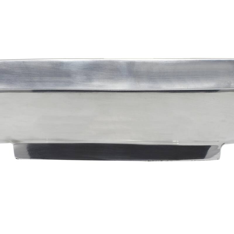 Aluminum Metal Living Room Decor Tray - Silver - Roche River Decor