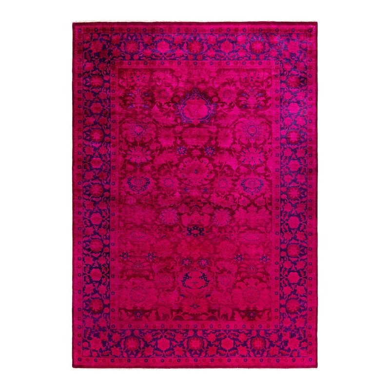 Contemporary Overdyed Wool Hand Knotted Area Rug - 6' 1" x 8' 7"