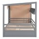 preview thumbnail 23 of 40, Full Size Wood House Bed with 2 Drawers and Shelves, Kids Platform Storage Bed Frame with Wardrobe and Small Curtain