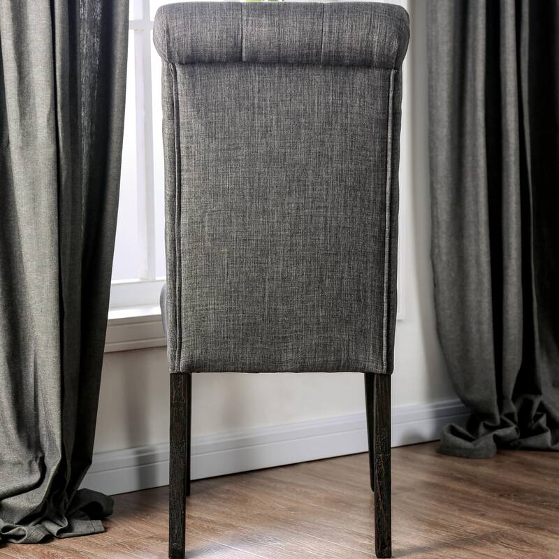 Copper Grove Chalwa Tufted Linen Fabric Dining Chairs (Set of 2)