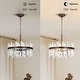 preview thumbnail 41 of 42, Casandra 5-light Drum Crystal Glass Chandelier - 18.5 inches in diameter x 16.5 inches H