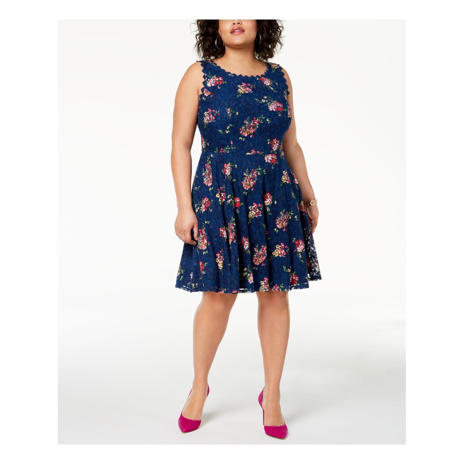 navy lace dress size 18