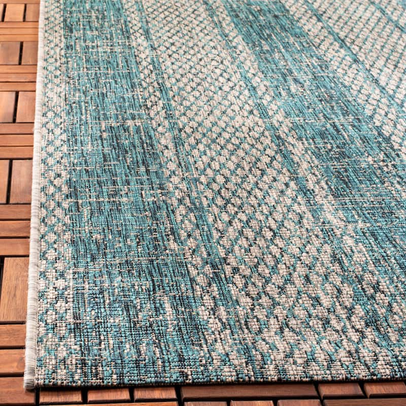 SAFAVIEH Courtyard Nanci Stripe Indoor/ Outdoor Waterproof Patio Backyard Rug
