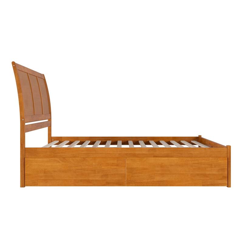 Portland Platform Bed with Footboard and Storage Drawers