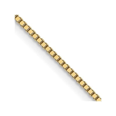 Curata 10k Yellow Gold 0.8mm Box Chain Necklace for Women Options: 16 18 20 24