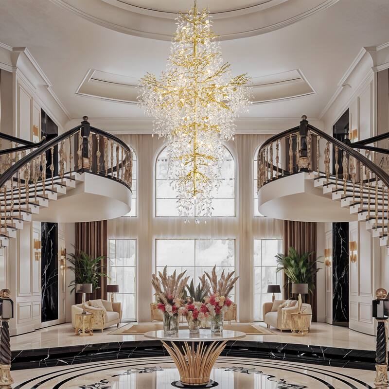 KAYLA 39.3-90.5in HorseshoeMountain ShapeChandelier