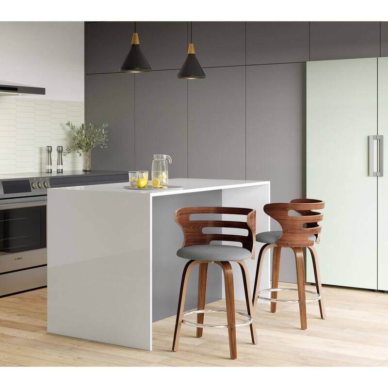 Carson Carrington Cranagh 24" Upholstered Counter Stools (Set of 2)