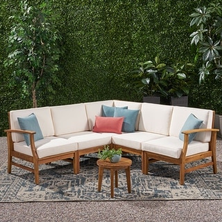 Perla Outdoor 5-piece Chat Set by Christopher Knight Home