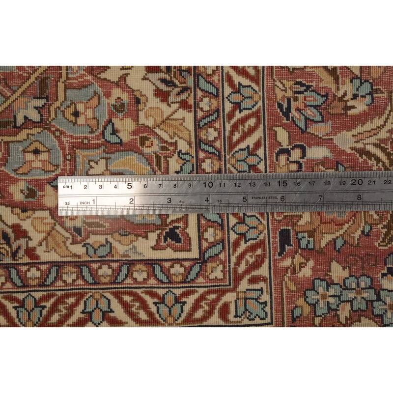 Hand Knotted Oriental 100% Silk Carpet Traditional Floral Navy Blue & Blues Hereke Area Rug - 6' 0'' X 4' 0''