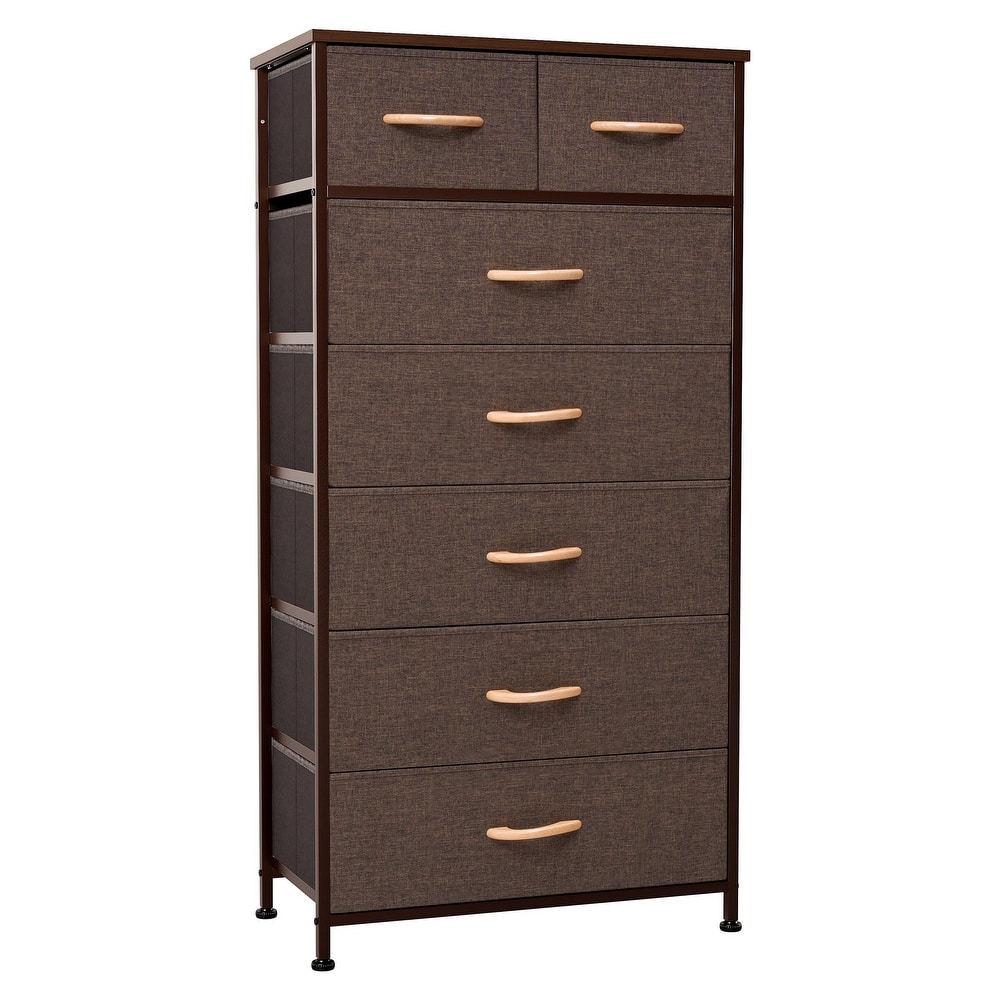 Vertical Storage Dresser 7-drawer Chest Closet Organizer Unit for Bedroom