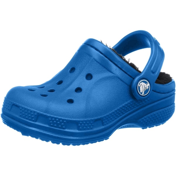 crocs with fur black