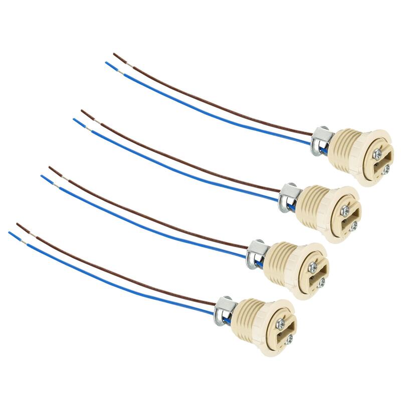 4pcs 140mm Cable Lead G9 Light Base Socket Ceramic Lamp Bulb Holder ...