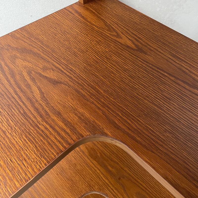 Anmytek 6 Tier L-Shaped Corner Bookshelf Storage Display Shelf Dark Oak