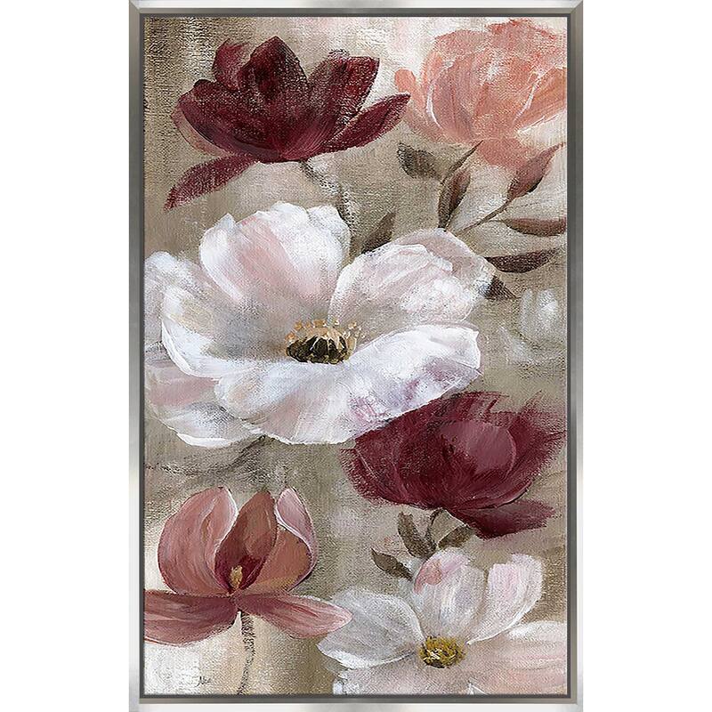 "Transient Garden Reds I" Print on Floating Canvas