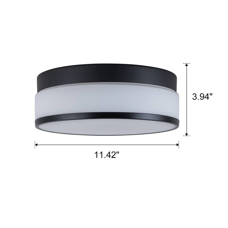 Selectable LED Flush Mount Ceiling Light with Frosted Glass
