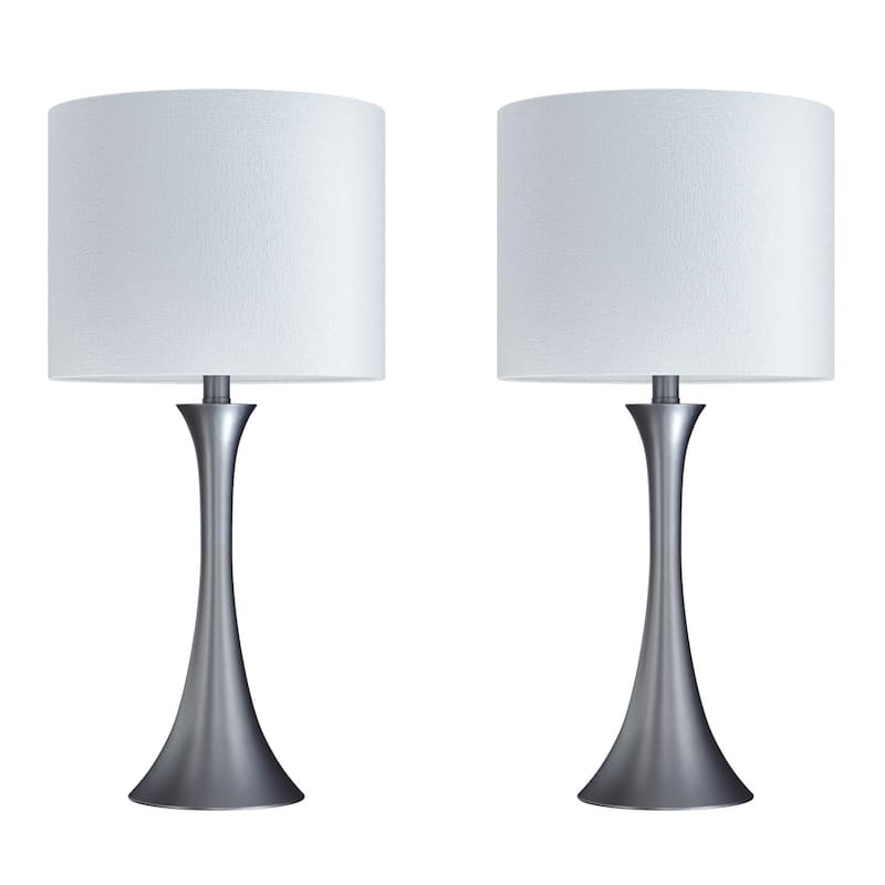 Porch & Den Bakkom 24" Metal Table Lamp (Set of 2)