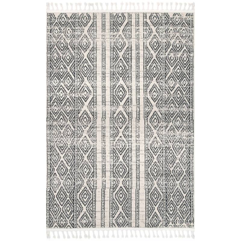 Nuloom Chenoa Striped Tribal Tassel Area Rug