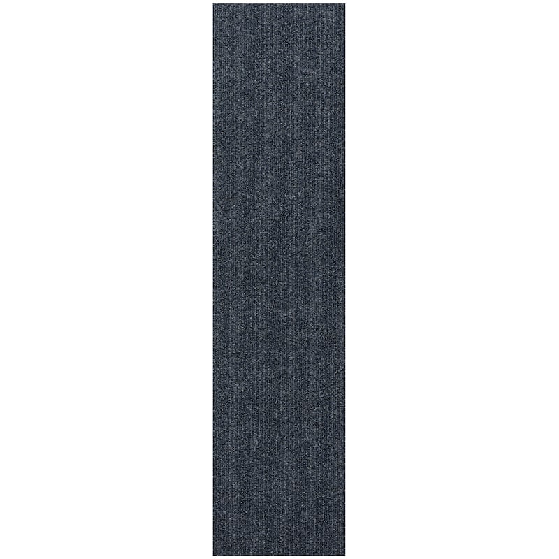Foss Floors Edge 9"x36" Peel and Stick Indoor/Outdoor Carpet Tile Planks 16/Box - Ocean Blue - 9" x 36"