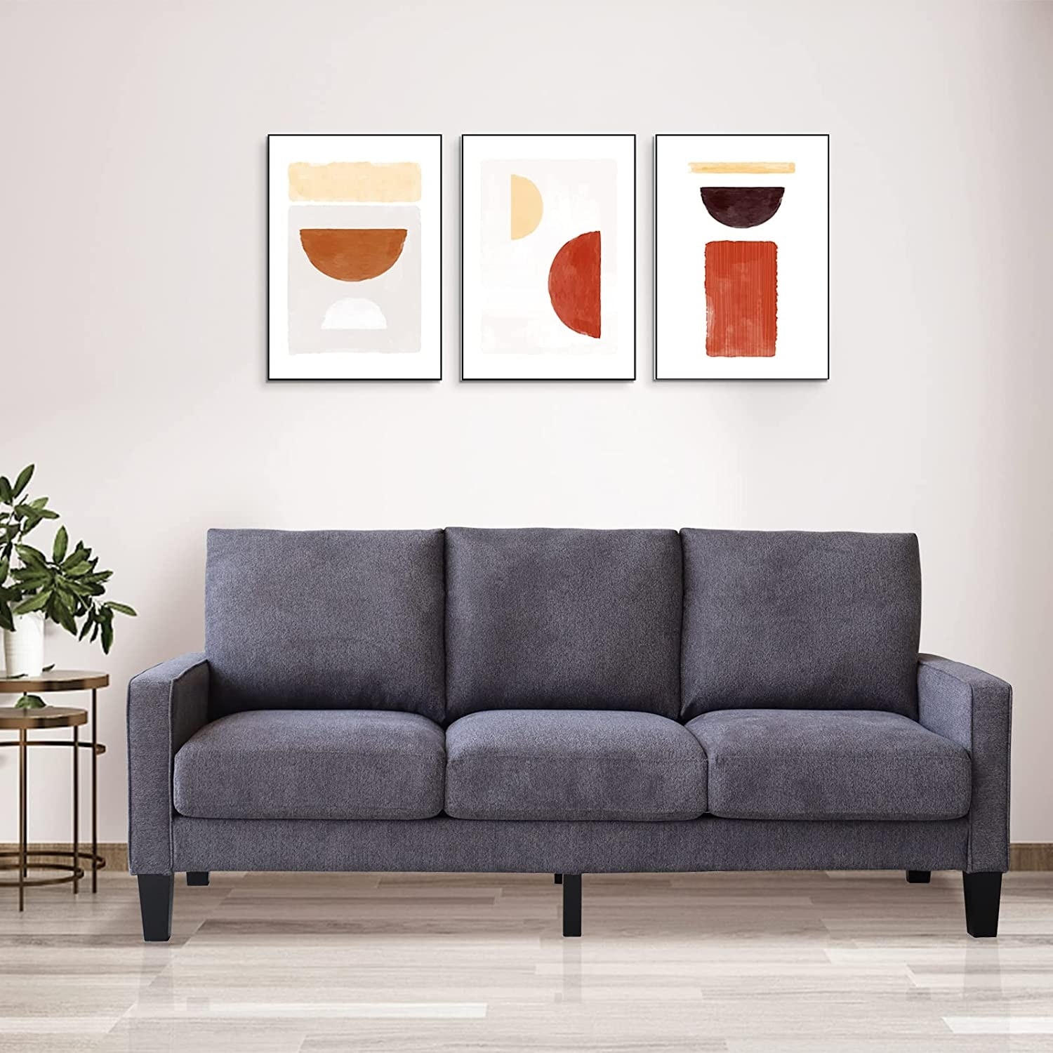 Three seater sofa grey sales