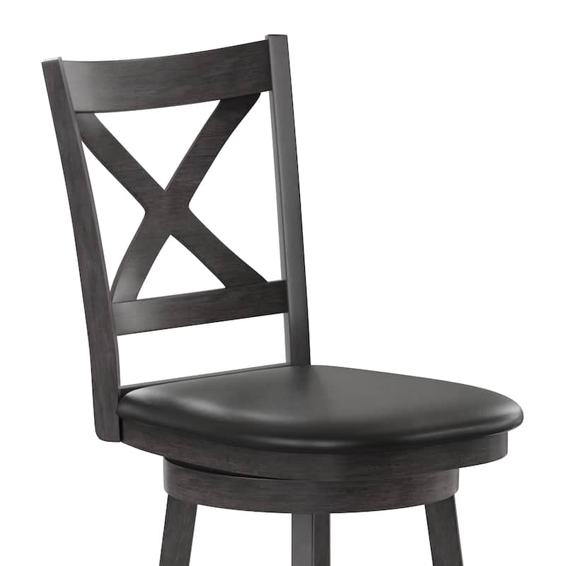 Commercial Wooden Swivel Upholstered Counter Stool