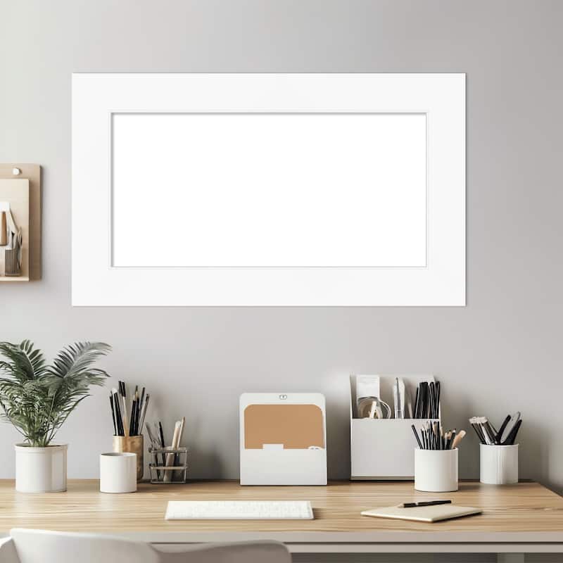 Amanti Art Cabinet White Framed Dry Erase Magnetic Board