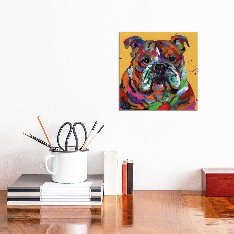 iCanvas "Bulldog Ben" by Tracy Miller Canvas Print - 12x12x0.75