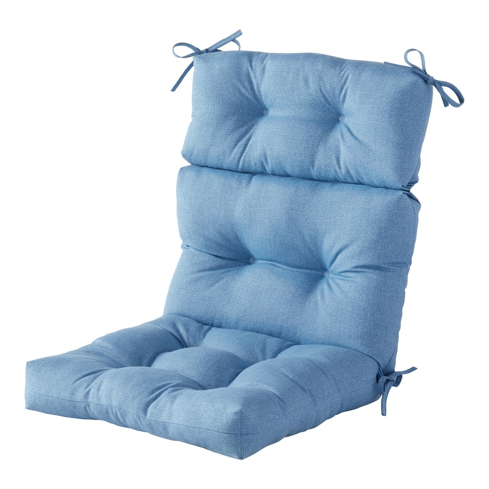 Solid Heathered 44x22-inch Outdoor High-Back Chair Cushion (Cushion Only)