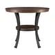 preview thumbnail 9 of 7, Franklin Industrial Round Side Table Brown