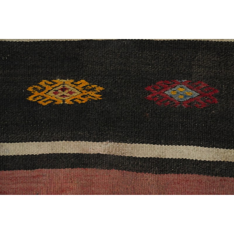 Hand Woven Oriental 100% Wool Carpet Southwestern Tribal Multi-Colored Kilim Area Rug - 7' 11'' X 5' 5''