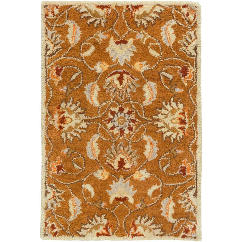 Handmade Trajan Persian Traditional Wool Area Rug - 12' x 15' - Brown - Runner/Rectangle