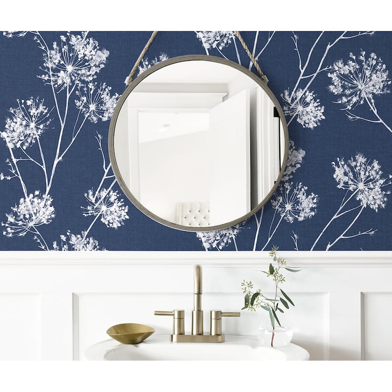 NextWall One O'Clocks Botanical Peel and Stick Removable Wallpaper