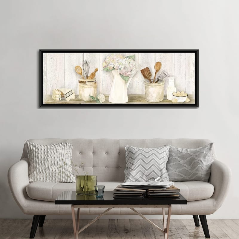 iCanvas "Vintage Kitchen Panel" by Tara Reed Framed Canvas Print