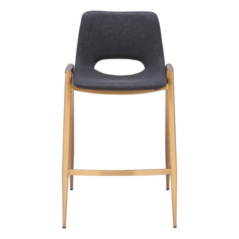 Set of 2 Faux Leather Low Back Chairs with Steel Frame and Footrest