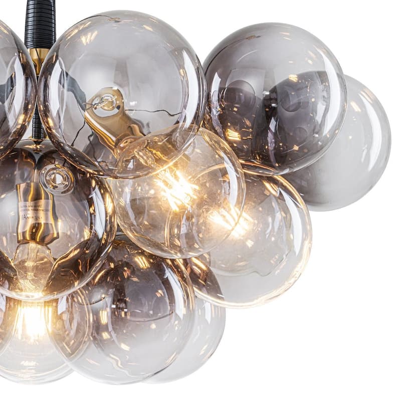6-Light Bold Modern Gradient Glass Cluster Bubble Chandelier - 24.8 in