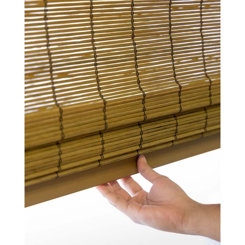 Chicology Light Filtering Cordless Natural Woven Bamboo Window Shade