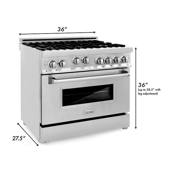 ZLINE Stainless Steel Professional Gas on Gas Range