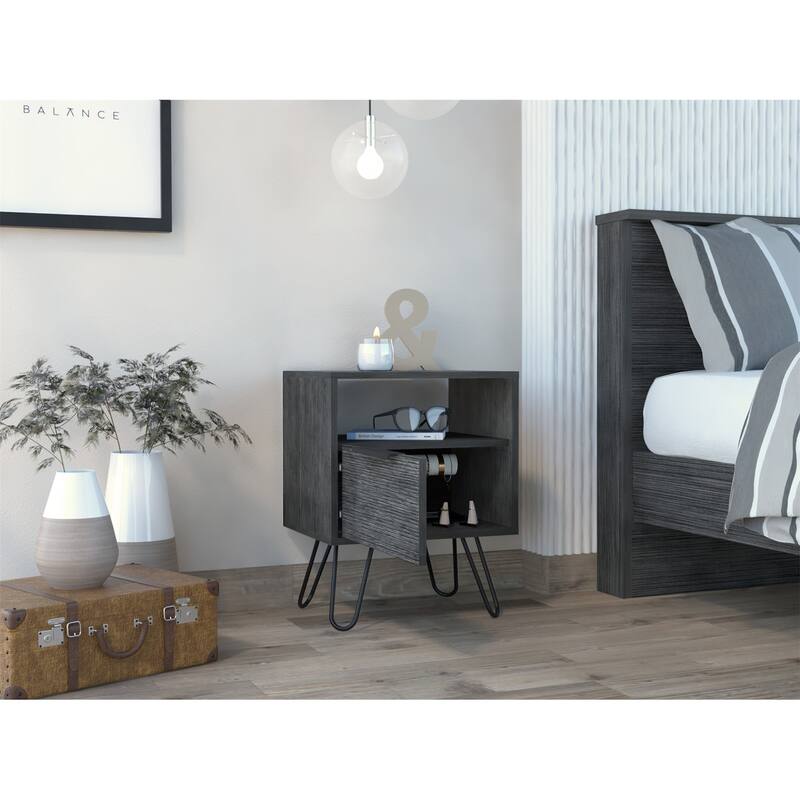 Modern Nightstand with 1 Drawer and 1-Shelf End Table Side Table Night Stand Bedside Table for Bedroom, Living Room