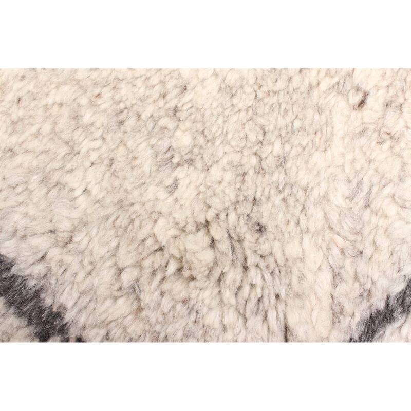 ECARPETGALLERY Hand-knotted Tangier Light Grey Wool Rug - 5'4 x 7'11