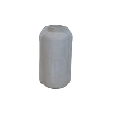 Paper Mache Geo Vase - Natural White