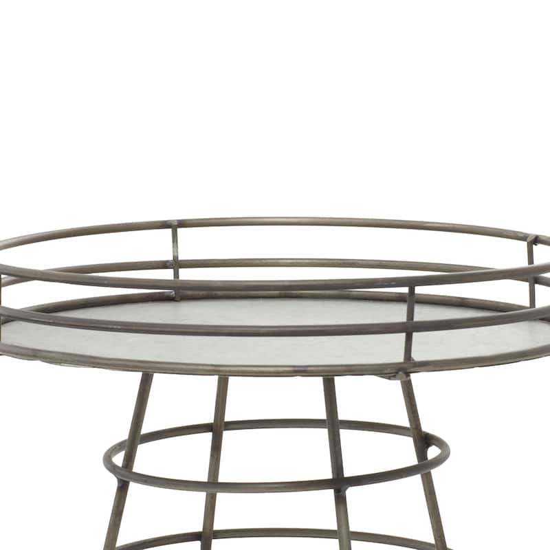 Gray Metal Cake Stand
