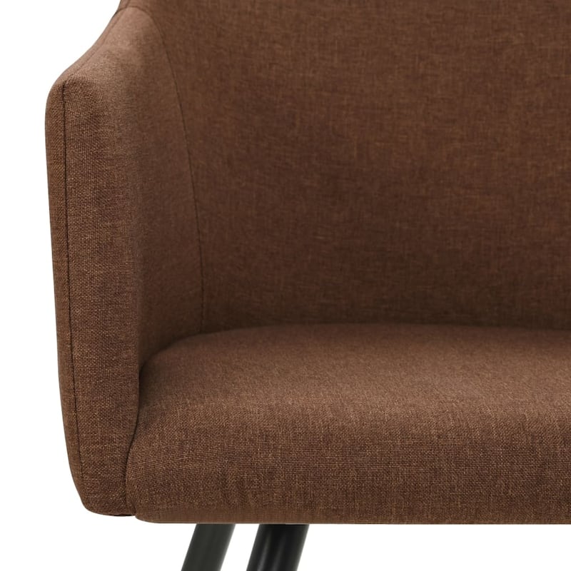 vidaXL Dining Chairs 4 pcs Brown Fabric - 21.3" x 24.4" x 31.5"