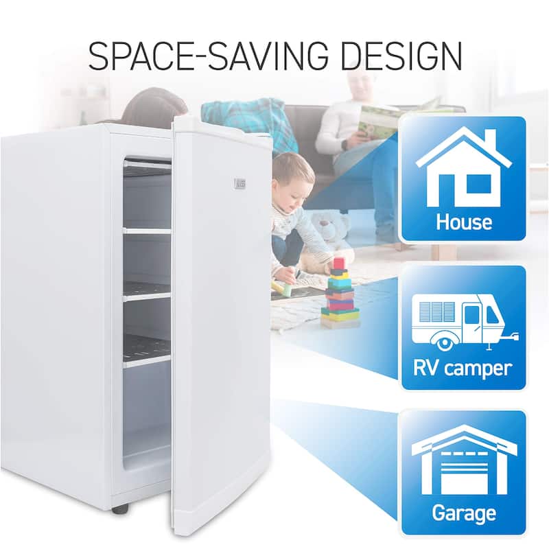 2.8 Cu. Ft. Upright Freezer,White
