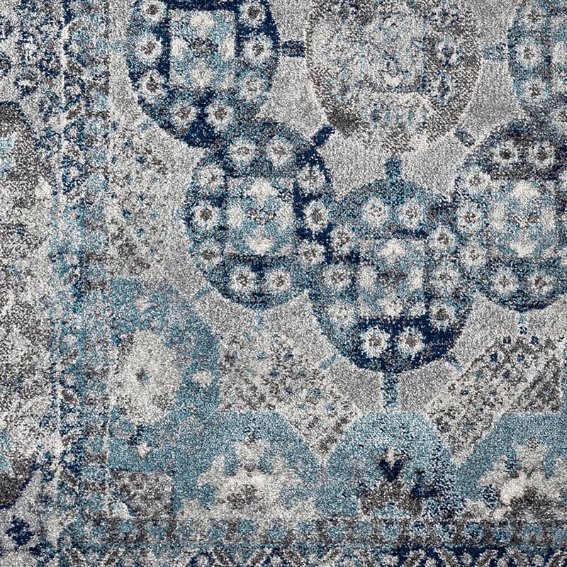 Power Loomed Geometric Stain Resistant Area Rug - 6' Round