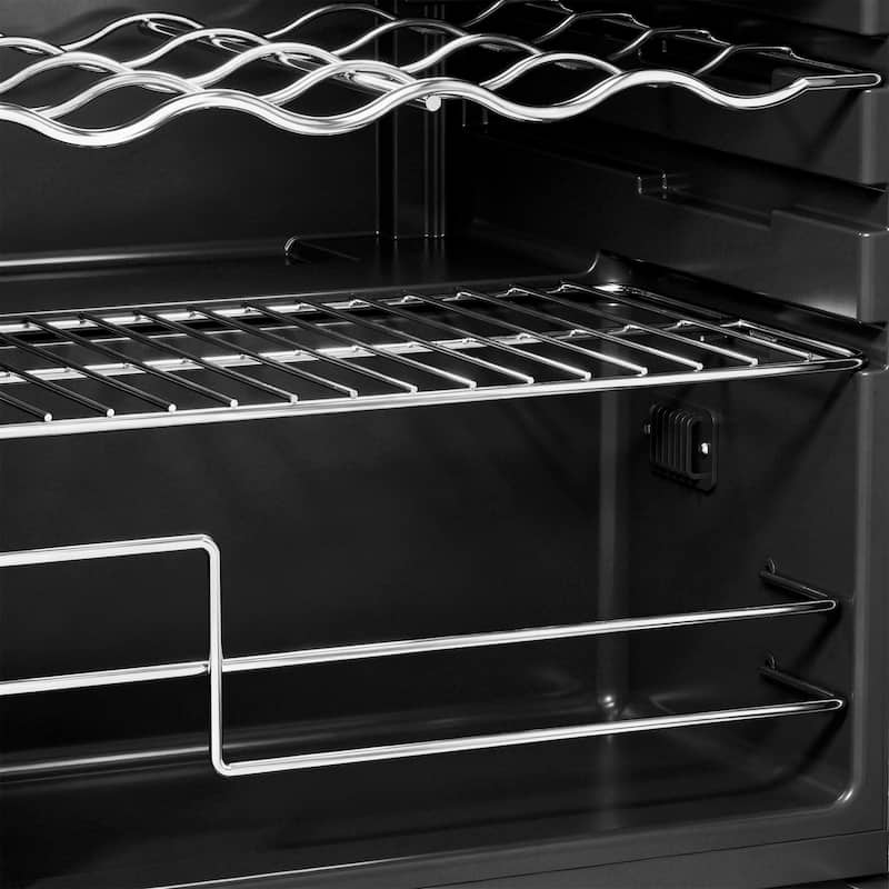 Wine Bar Cabinet with Mini Fridge Space & 34 Bottle Wine Cooler, 39" Coffee Bar Cabinet Freestanding Buffet Sideboard