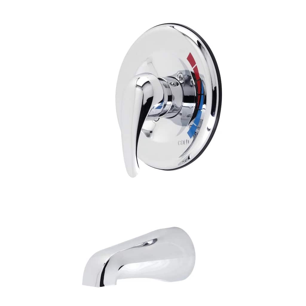 Kingston Brass Chatham Wall Mounted Bathtub Faucet with Metal Lever