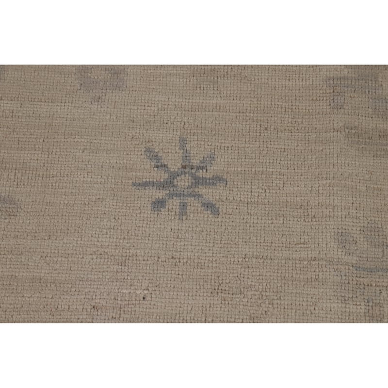 Vegetable Dye Oushak Turkish Rug Hand-Knotted Oriental Wool Carpet - 8'4"x 9'10"